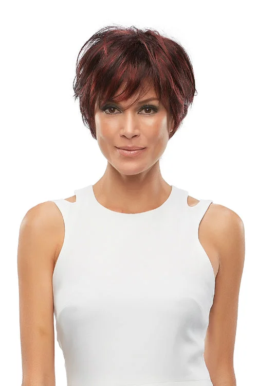 Synthetic wigs for mystery parties-Mariska Synthetic Wig by Jon Renau | Short, Straight | Lace Front | Hand Tied | Full Mono Cap