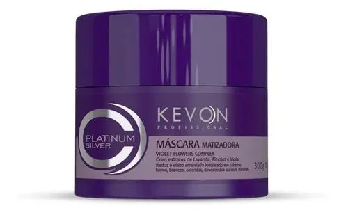 Hair care routine for heavy shedding-Mask Matizadora Platinum Silver Kevon 300g + - Kevon