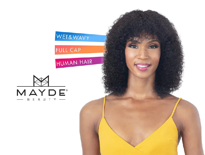 real person hair ring original gift-MAYDE BEAUTY 100% HUMAN HAIR WET & WAVY WIG SIESTA WAVE