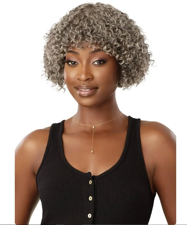 real person hair ring natural treasure-Outre 100% Human Hair Fab & Fly Gray Glamour Wig - RANDY