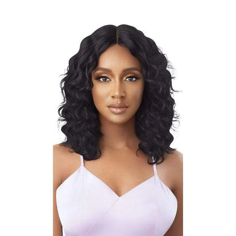 real person hair ring vivid ring-OUTRE My Tresses Purple Label No Knot Part 100% Unprocessed Human Hair Lace Wig - ORIANA