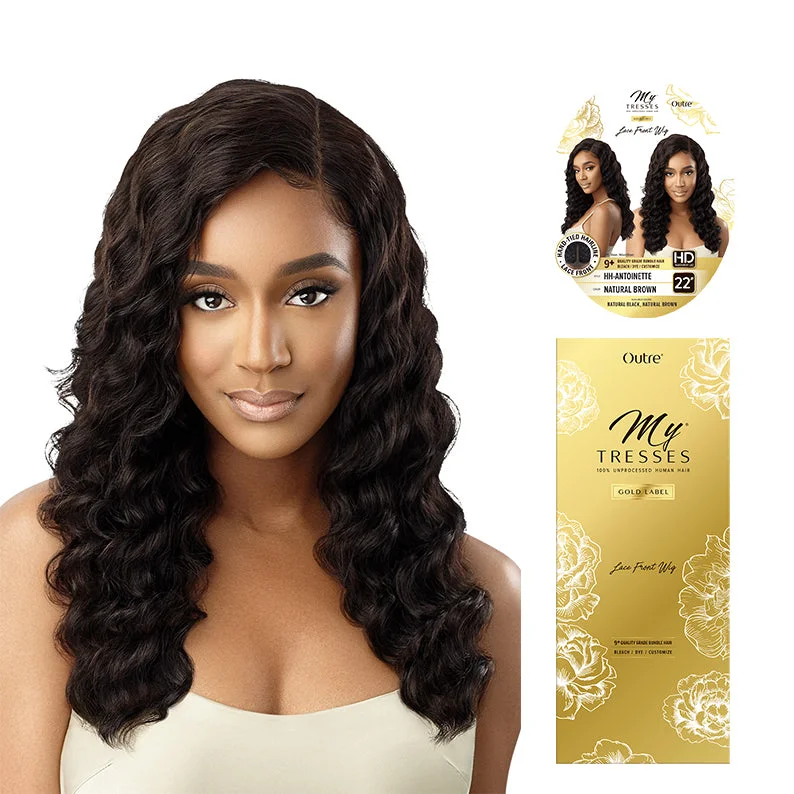 real person hair ring whimsical craft-OUTRE MYTRESSES GOLD LABEL 100% Unprocessed Human Hair Lace Front Wig ANTOINETTE