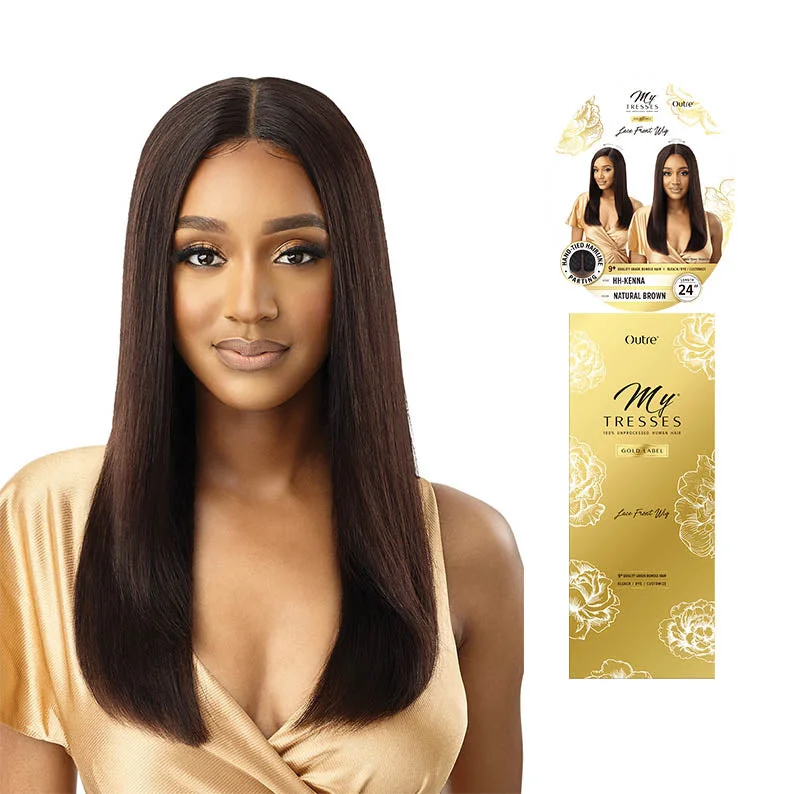 real person hair ring innovative craft-OUTRE MYTRESSES GOLD LABEL 100% Unprocessed Human Hair Lace Front Wig KENNA