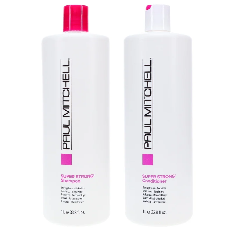 Scalp clarifying shampoo-Paul Mitchell Super Strong Daily Shampoo and Conditioner Duo 33.8 oz