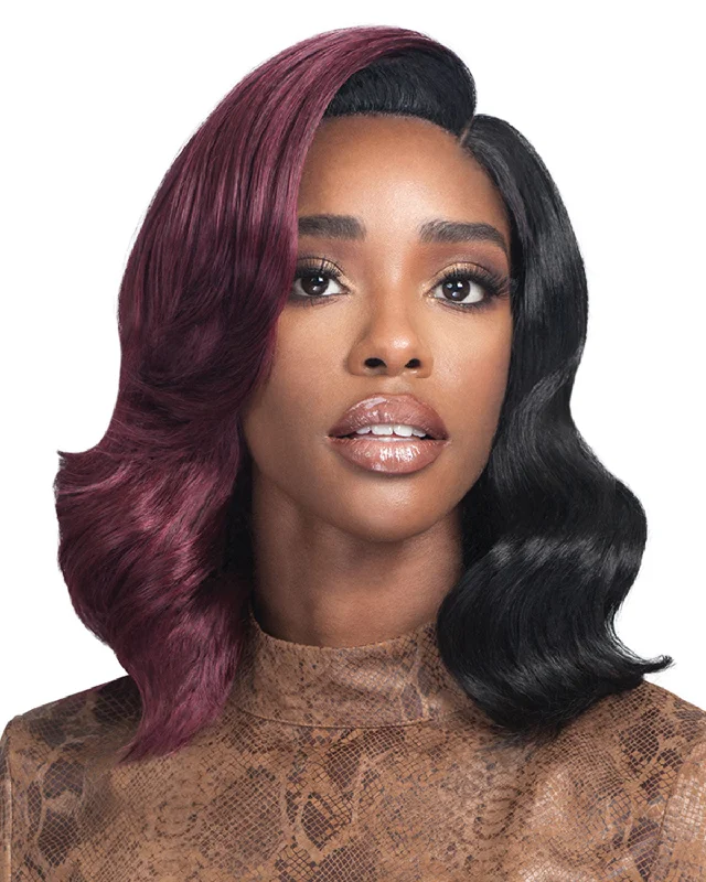 Synthetic wigs with top bun-Perla | Lace Front Synthetic Wig by Bobbi Boss