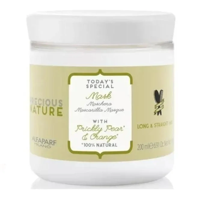 Best hair care for hair robustness-Precious Nature Long & Straight Hair Pear Orange Mask 200ml - Alfaparf Milano