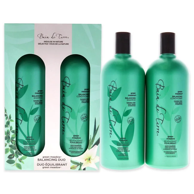 Hair reviving mist-Bain de Terre Green Meadow Balancing Duo by Bain de Terre for Unisex - 2 x 33.8 oz Shampoo and Conditioner