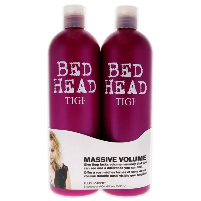 Glue dissolver-TIGI Bed Head Fully Loaded by TIGI for Unisex - 2 x 25.36 oz Shampoo and Conditioner