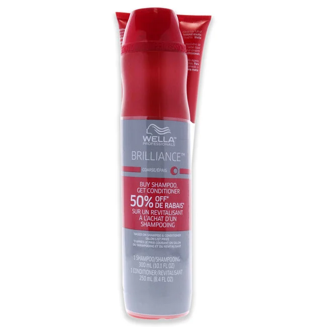 Shine essence-Wella Brilliance Duo For Coarse Hair by Wella for Unisex - 2 Pc 10.1oz Shampoo, 8.4oz Conditioner