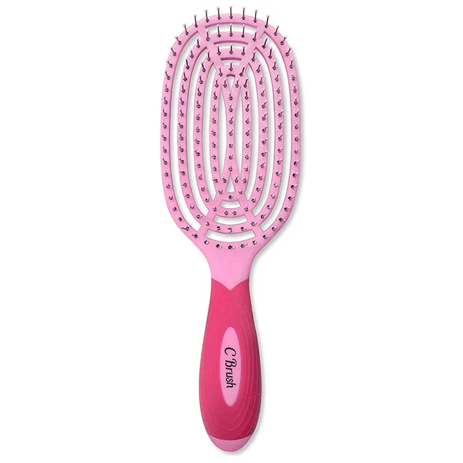 Flash lotion-NuWay 4Hair Circular Venting Detangling C Brush - Pink by NuWay 4Hair for Unisex - 1 Pc Hair Brush