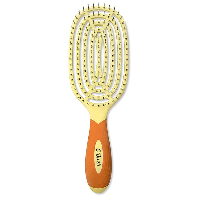 Chill cream-NuWay 4Hair Circular Venting Detangling C Brush - Orange by NuWay 4Hair for Unisex - 1 Pc Hair Brush