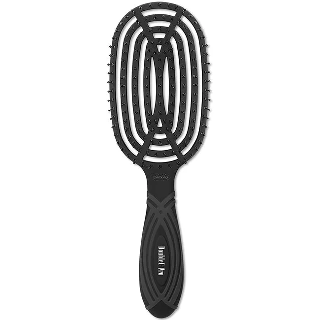 Edge ease lotion-NuWay 4Hair Circular Venting Detangling Double C Brush - Black by NuWay 4Hair for Unisex - 1 Pc Hair Brush