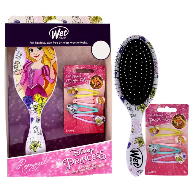 Gleam cream-Wet Brush Rapunzel Detangler Set by Wet Brush for Unisex - 2 Pc Kit Detangler Hairbrush, 4x Hair Snaps