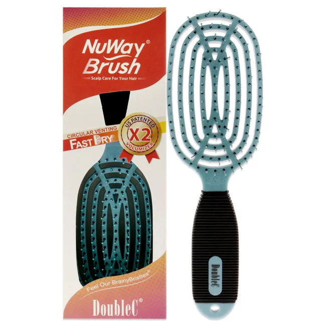 Style cream-NuWay 4Hair Patented DoubleC Detangling Brush - Sky Blue by NuWay 4Hair for Unisex - 1 Pc Hair Brush