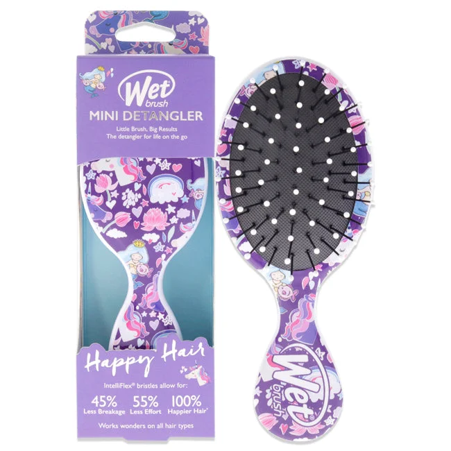 Strand ease lotion-Wet Brush Mini Detangler Happy Hair Brush - Mermaids and Unicorns by Wet Brush for Unisex - 1 Pc Hair Brush