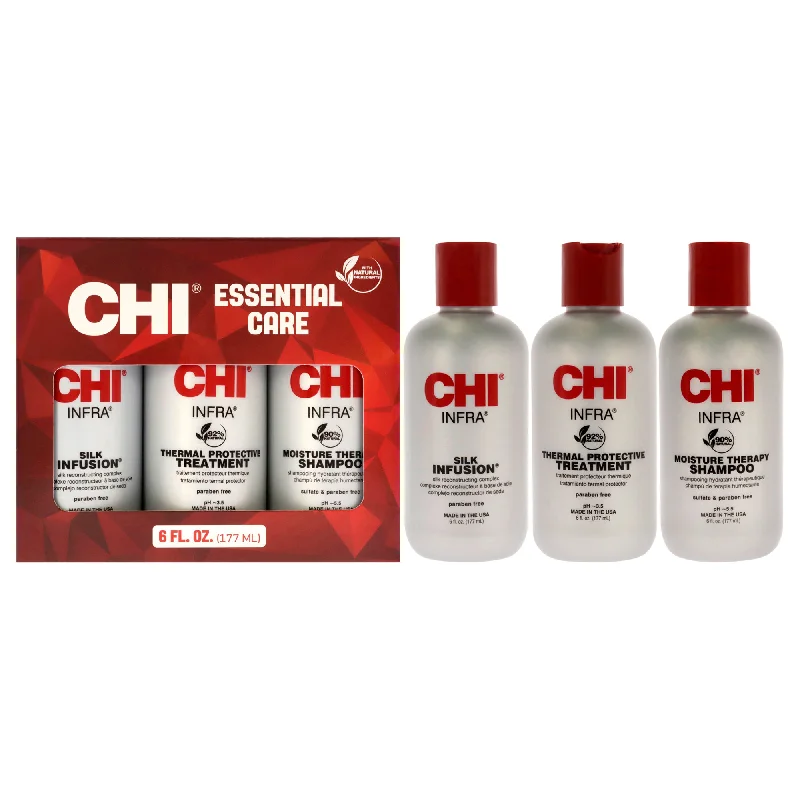 Humidity soothing cream-CHI CHI Infra Trio Kit by CHI for Unisex - 3 Pc 6oz CHI Silk Infusion, 6oz CHI Infra Shampoo, 6oz CHI Infra Treatment