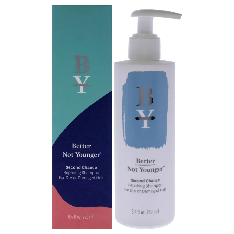 Breakage repair serum-Better Not Younger Second Chance Repairing Shampoo for Dry-Damaged Hair by Better Not Younger for Unisex - 8.4 oz Shampoo