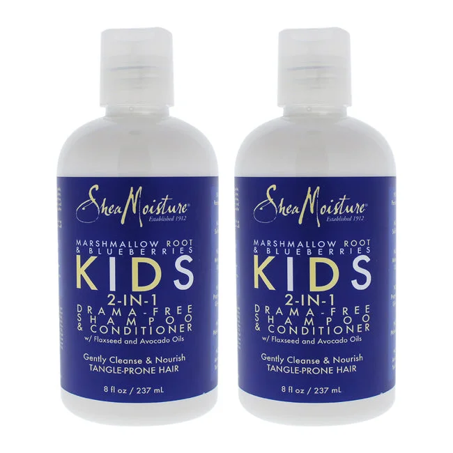 Deep repair mask-Shea Moisture Marshmallow Root and Blueberries Kids 2-In-1 Shampoo and Conditioner - Pack of 2 by Shea Moisture for Kids - 8 oz Shampoo and Conditioner