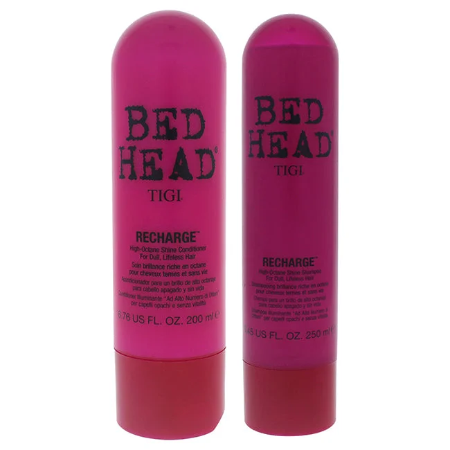 Repairing cream-TIGI Bed Head Recharge High-Octane Shine Shampoo and Conditioner Kit by TIGI for Unisex - 2 Pc Kit 8.45oz Shampoo, 6.76oz Conditioner