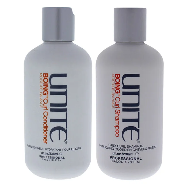 Thickening cream-Unite Boing Curl Shampoo and Conditioner Kit by Unite for Unisex - 2 Pc Kit 8oz Shampoo, 8oz Conditioner