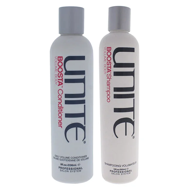 Frizz reducing lotion-Unite Boosta Shampoo and Conditioner Kit by Unite for Unisex - 2 Pc Kit 10oz Shampoo, 8oz Conditioner