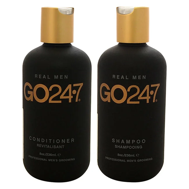 Defining cream-GO247 Real Men Shampoo and Conditioner Kit by GO247 for Men - 2 Pc Kit 8oz Shampoo, 8oz Conditioner