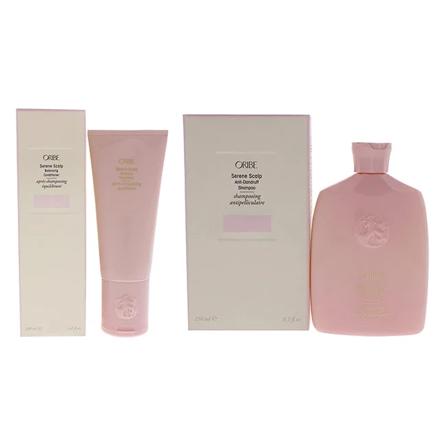 Lightweight lotion-Oribe Serene Scalp Anti-Dandruff Shampoo and Conditioner Kit by Oribe for Unisex - 2 Pc Kit 8.5oz Shampoo, 6.8oz Conditioner