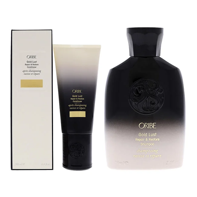 Foundation primer-Oribe Gold Lust Repair and Restore Shampoo and Conditioner Kit by Oribe for Unisex - 2 Pc Kit 2.5oz Shampoo, 6.8oz Conditioner