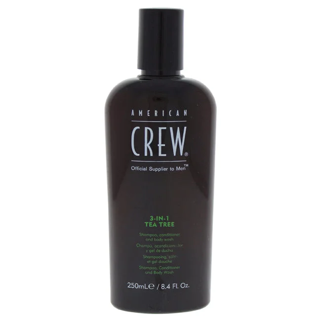 Lightweight lotion-American Crew 3-In-1 Tea Tree Shampoo, Conditioner & Body Wash by American Crew for Men - 8.4 oz Shampoo, Conditioner & Body Wash