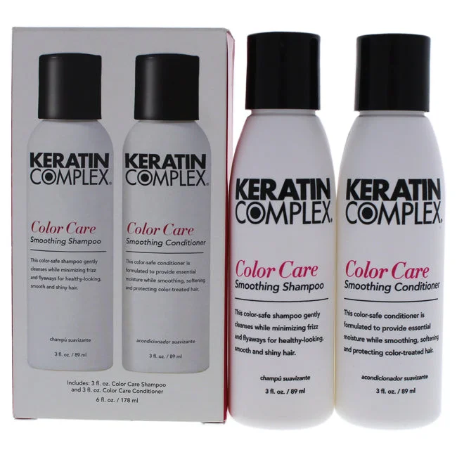 Texturing paste-Keratin Complex Keratin Complex Travel Valet Color Care Kit by Keratin Complex for Unisex - 2 Pc Kit 3oz Keratin Color Care Shampoo, 3oz Keratin Color Care Conditioner