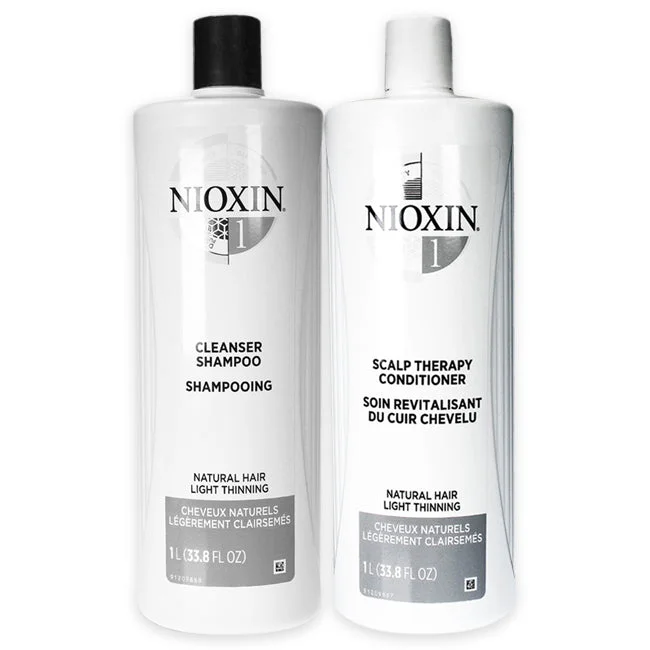 Rough wax-Nioxin System 1 Kit by Nioxin for Unisex - 33.8 oz Shampoo, Conditioner