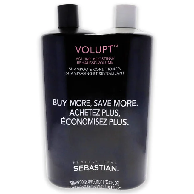 Styling lotion-Sebastian Volupt Volume Boosting Kit by Sebastian for Unisex - 2 Pc 33.8 oz Shampoo, 33.8 oz Conditioner