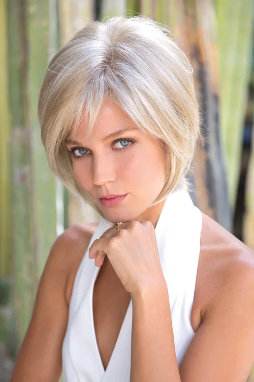 Synthetic wigs with bent bangs-Reese PM Synthetic Wig by Noriko | Short, Straight | Full Mono Cap