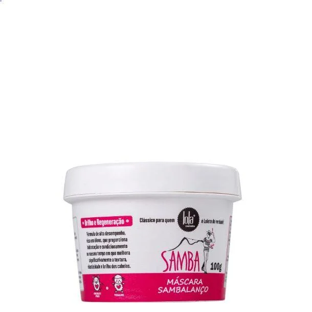 Organic hair care for sheen-Regeneration Brightness Vegan Samba Sambalanço Mask 100g - Lola Cosmetics