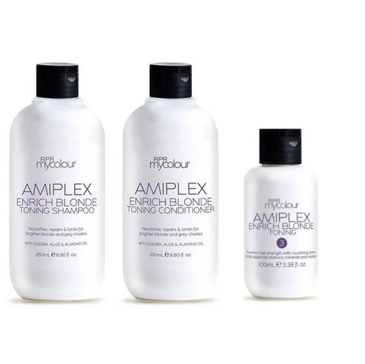 Static reducing cream-RPR Amiplex Enrich Blonde Shampoo Conditioner and Stage 3 Treatment Kit