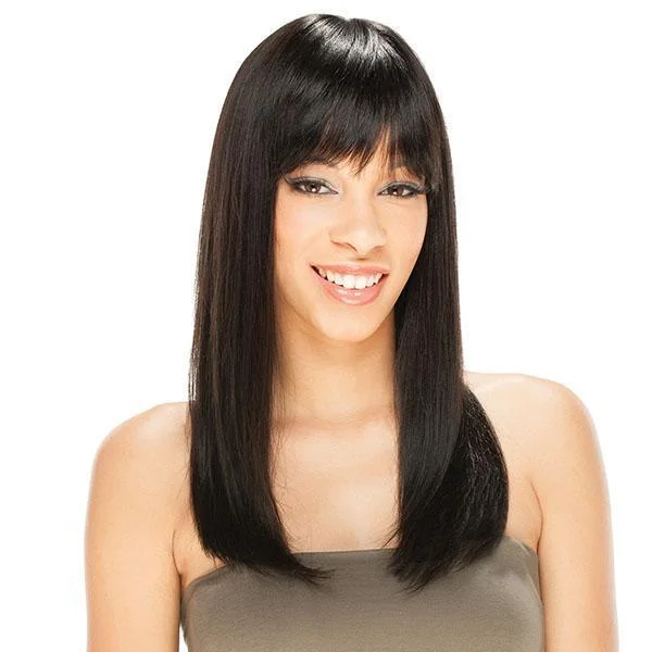 real person hair ring bold ring-Saga - WDC14 - Brazilian 100% Remy Human Hair Wig - Cleopatra 14"