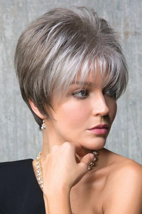 Synthetic wigs with mesh cap-Samy Synthetic Wig by Rene of Paris | Short, Straight | Basic Cap