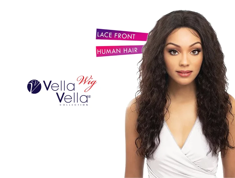 real person hair ring sturdy ring-SENSUAL VELLA VELLA 360 UHD 100% NATURAL HUMAN HAIR LACE WIG - SASSY CURL 26"