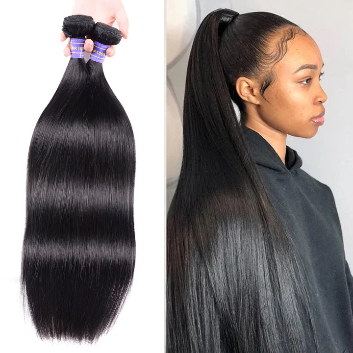 real person hair ring quirky craft-Hair Straight Hair Weave 1 Bundle 8"-30" Remy Human Hair