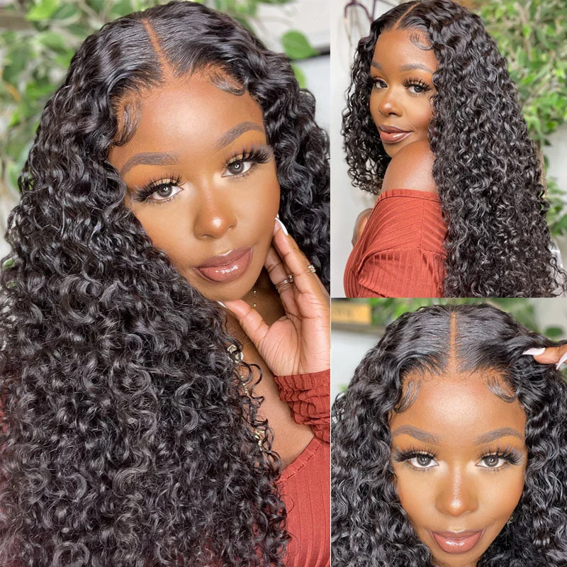 real person hair ring ethnic treasure-Jerry Curly Glueless Wigs 13x4 Transparent Lace Front Wigs Original Human Hair