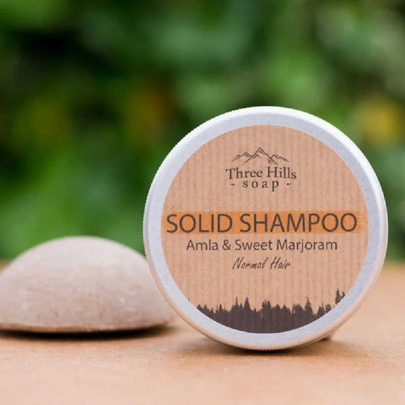 Strand fortifying cream-Three HIlls Soap Solid Shampoo for Normal Hair - Amla and Sweet Marjoram