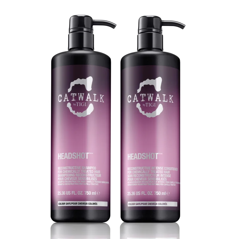 Reinforcing conditioner-Tigi Catwalk Headshot Shampoo and Conditioner Duo 25.36 oz