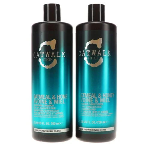 Curl stretching lotion-Tigi Catwalk Oatmeal & Honey Shampoo And Conditioner Duo 25.36 oz