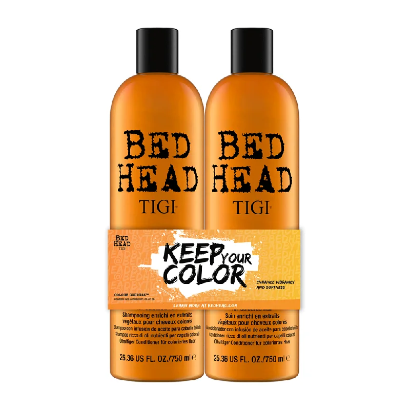 Breakage soothing cream-Tigi Colour Goddess Oil Infused Shampoo and Codnitioner 25.36 oz Duo