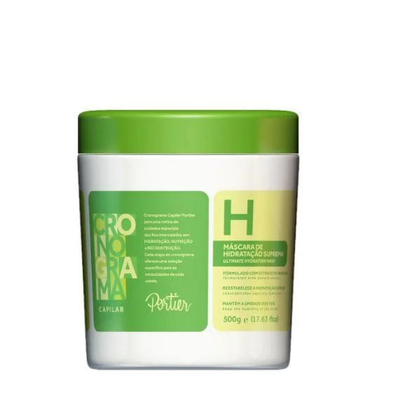 Best hair care for greasy ends-Wire Moisturizing Capillary Schedule Supreme Hydration Hair Mask 500g - Portier