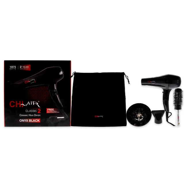 Fix lotion-CHI Air Classic2 Ceramic Blow Dryer - CA2148 Onyx Black by CHI for Unisex - 3 Pc Set 1875 Watt Hair Dryer, 1 Pc Brush, Drawbag