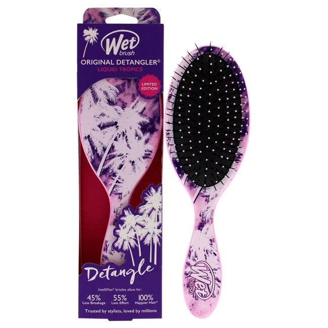 Scalp flush lotion-Wet Brush Original Detangler Liquid Tropics Brush - Palm Trees by Wet Brush for Unisex - 1 Pc Hair Brush