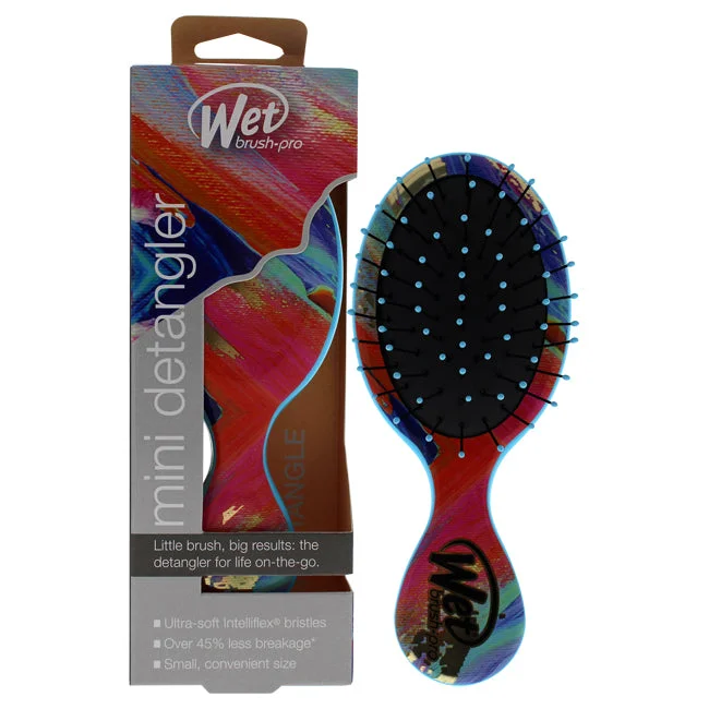 Fix balm-Wet Brush Pro Mini Detangler Bright Future Brush - Teal Floral by Wet Brush for Unisex - 1 Pc Hair Brush