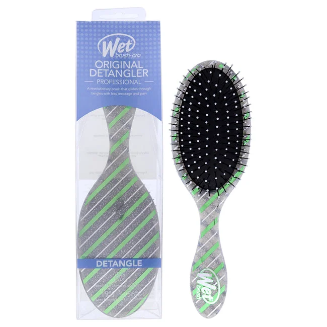 Frizz soothe cream-Wet Brush Pro Original Detangler Holiday Brush - Green Silver Stripe by Wet Brush for Unisex - 1 Pc Hair Brush