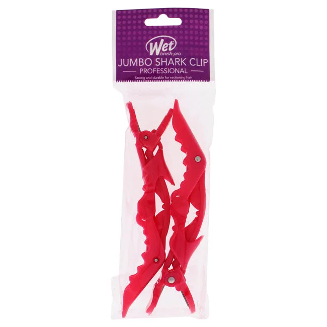 Strand ease cream-Wet Brush Jumbo Shark Clips - Pink by Wet Brush for Unisex - 2 Pc Hair Clips